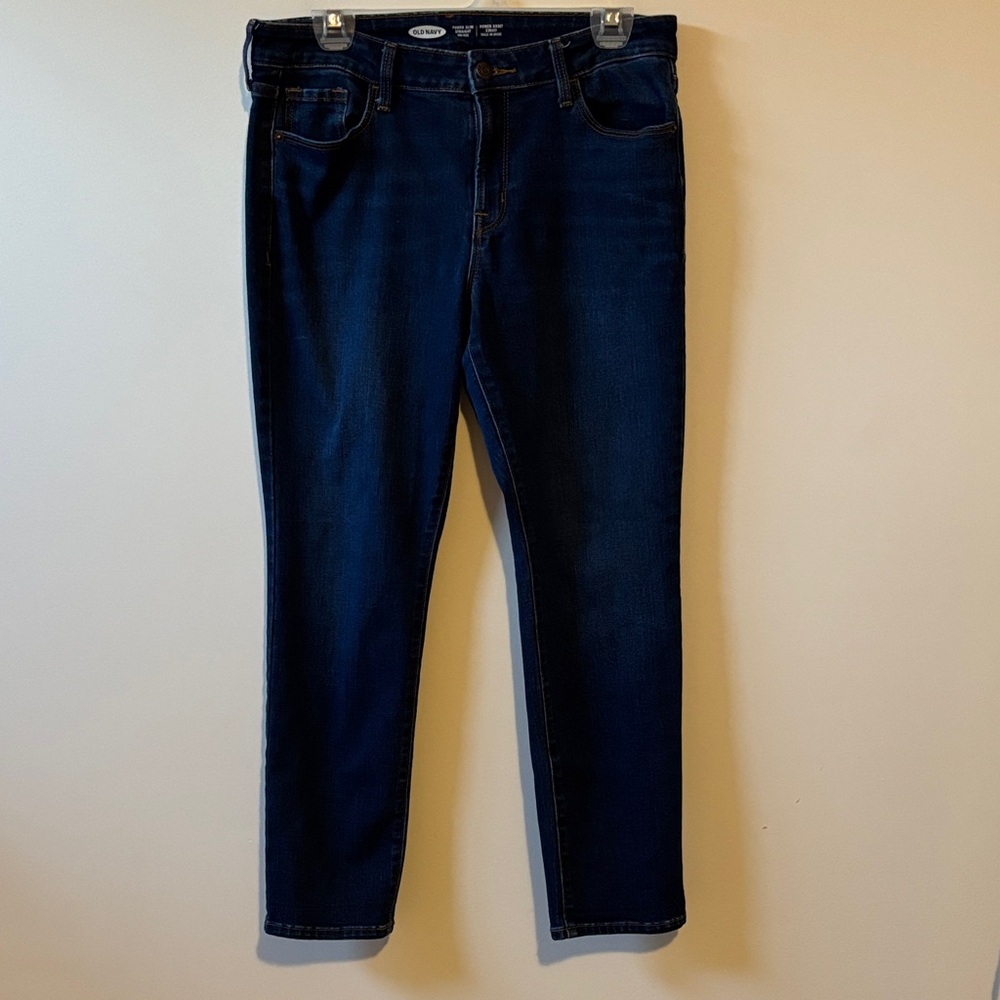 Old Navy Dark Blue Straight Leg Women's Jeans
